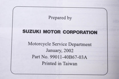OEM Suzuki 99011-40B67-03A LT80 K3 Owner's Manual