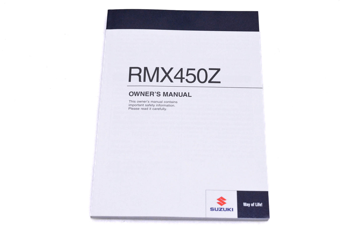 OEM Suzuki 99011-02J57-03A RMX450Z L7 Owner's Manual
