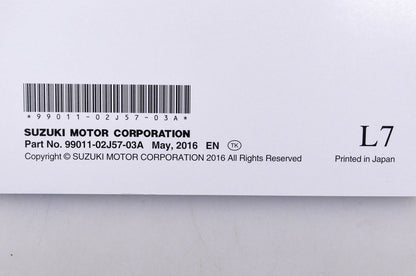 OEM Suzuki 99011-02J57-03A RMX450Z L7 Owner's Manual