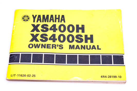 OEM Yamaha LIT-11626-02-25-00, 4R4-28199-10-00 XS400H XS400SH 1980 Owner's Manual