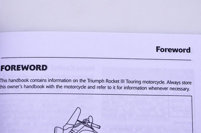 New OEM Triumph 3852906 Rocket III Owner's Handbook Kit NOS