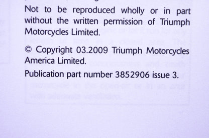 New OEM Triumph 3852906 Rocket III Owner's Handbook Kit NOS