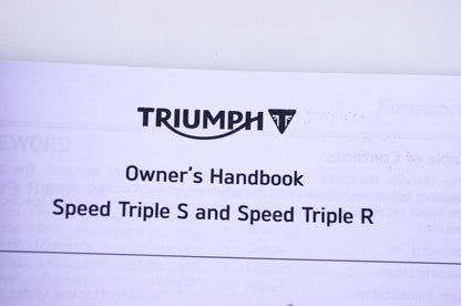 New OEM Triumph 3851513 Speed Triple S R Owner's Handbook Kit NOS
