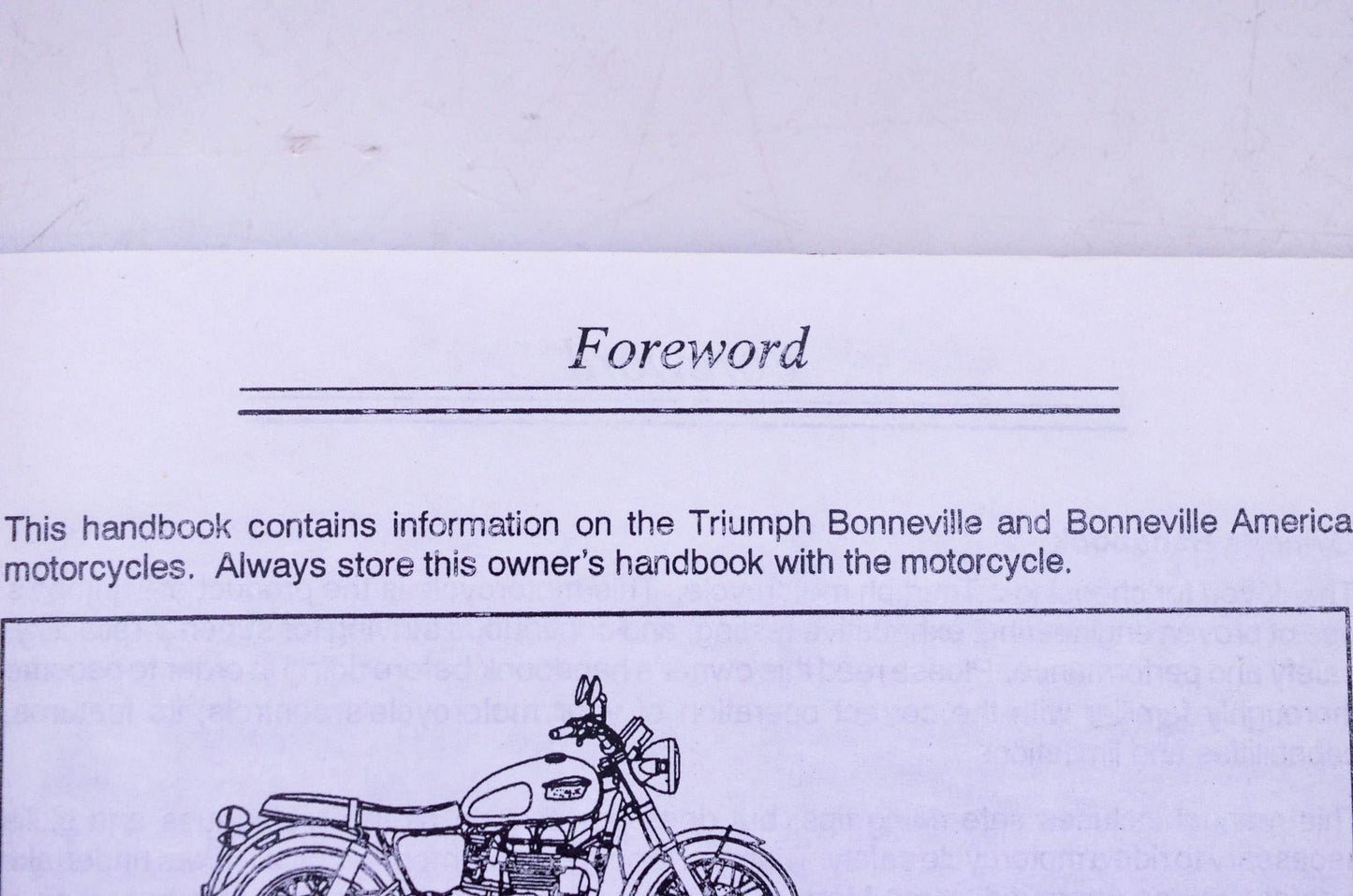 OEM Triumph 3859106 Bonneville Owner's Handbook Kit