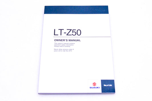 New OEM Suzuki 99011-43G58-03A LT-Z50 L7 Owner's Manual NOS