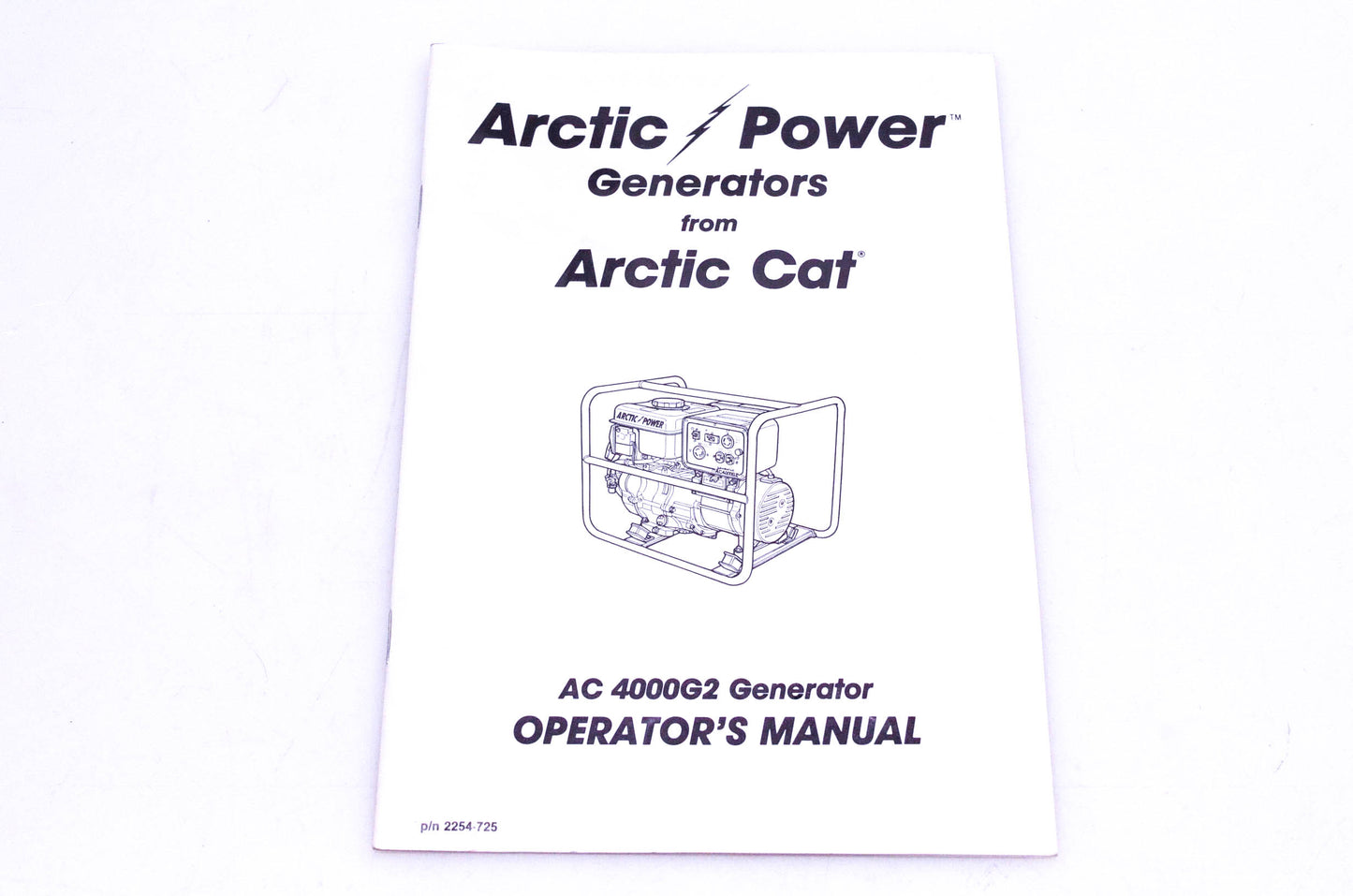 New OEM Arctic Cat 2254-725 AC4000G2 Generator Operator's Manual NOS