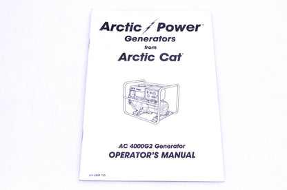 New OEM Arctic Cat 2254-725 AC4000G2 Generator Operator's Manual NOS