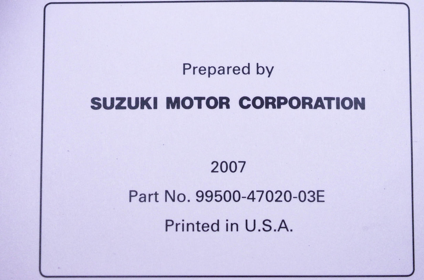 OEM Suzuki 99500-47020-03E LT-A750X K8 Service Manual