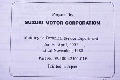OEM Suzuki 99500-42101-01E LT-250S K Service Manual