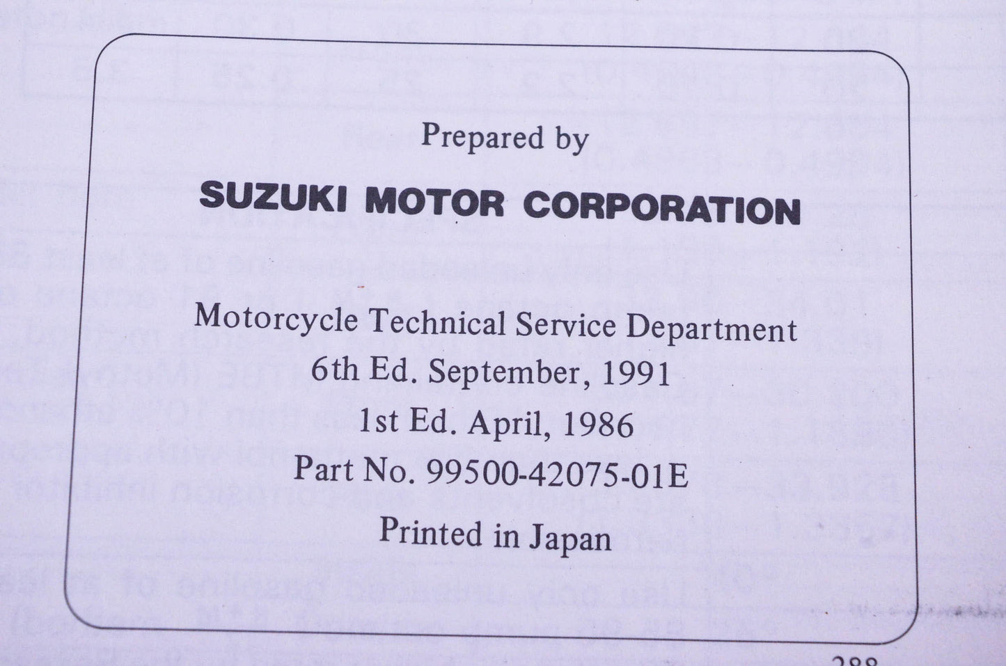 OEM Suzuki 99500-42075-01E LT-230E H Service Manual