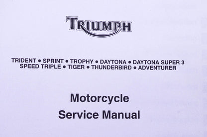 OEM Triumph 3850300 Motorcycle Service Manual