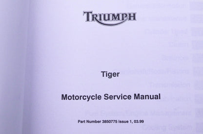 OEM Triumph 3850775 Tiger Motorcycle Service Manual