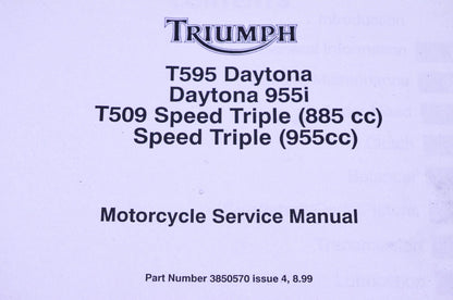 OEM Triumph 3850570 Daytona Speed Triple Service Manual