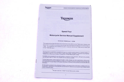 OEM Triumph T3850006 Speed Four Service Manual Supplement