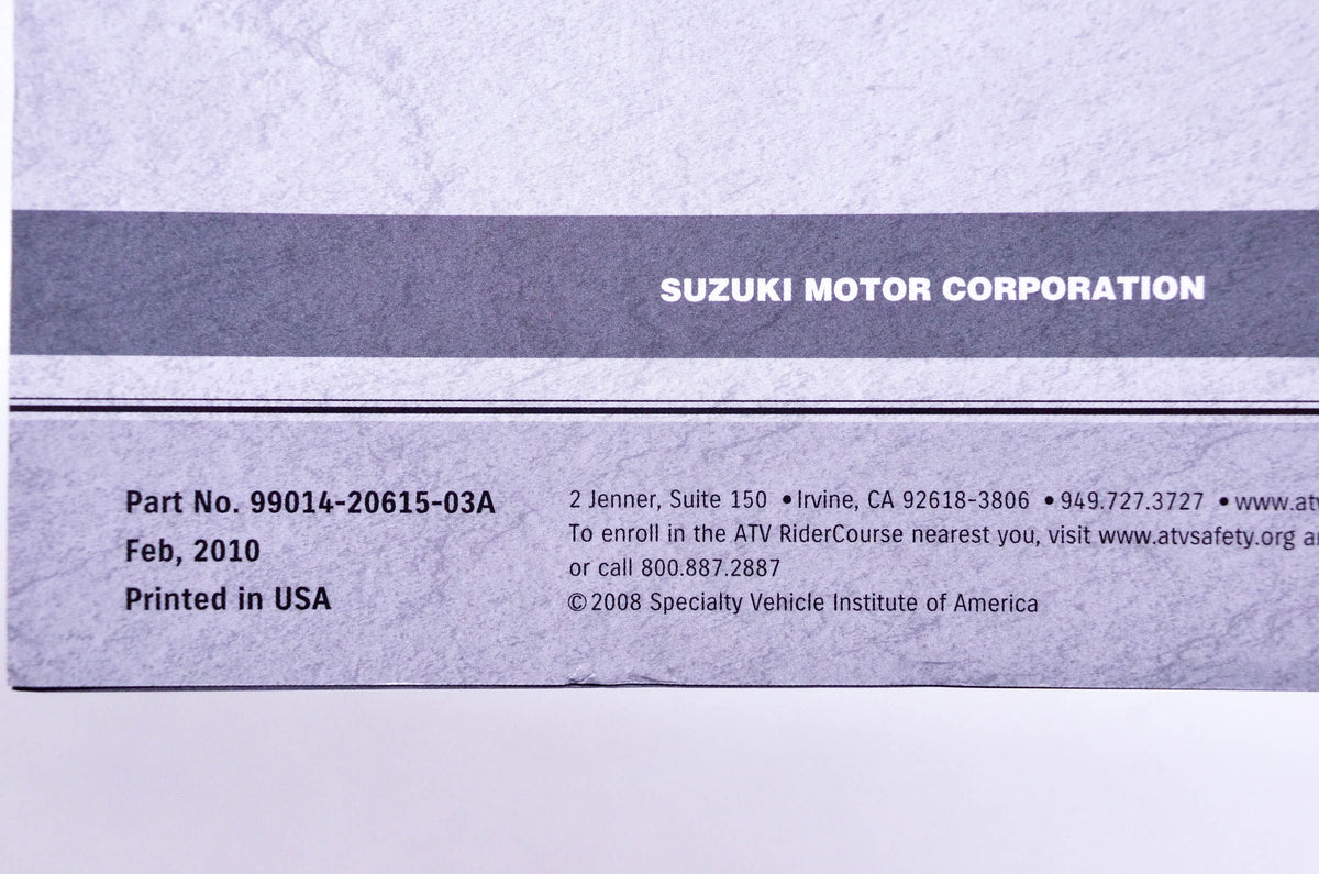 New OEM Suzuki 99014-20615-03A ATV Tips & Practice Guide Manual NOS