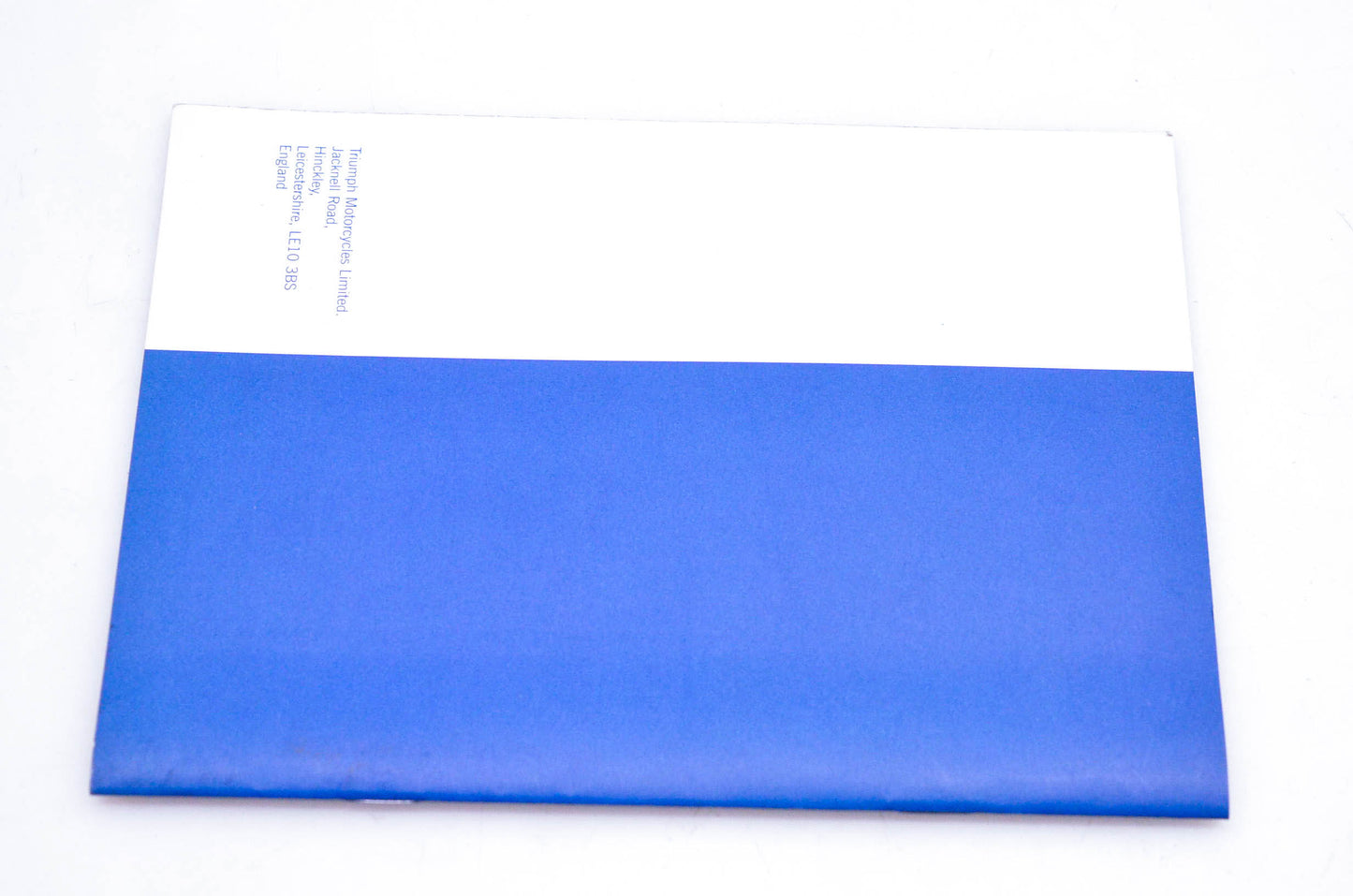 New OEM Triumph 3855002 Motorcycle Service Handbook NOS
