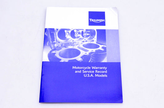 New OEM Triumph 3855007 Motorcycle Warranty & Service Record Manual NOS