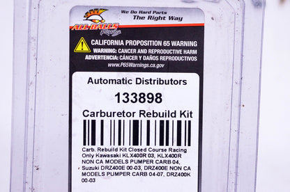 All Balls 133898, 72-1260, 26-1498 Carburetor Rebuild Kit NOS