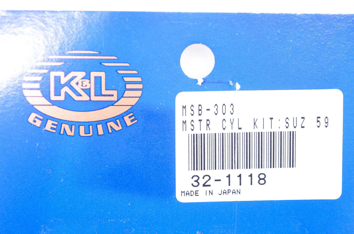 K & L 32-1118, MSB-303, 232-1118 Master Cylinder Rebuild Kit NOS