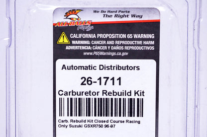 All Balls 26-1711, 75-1601, 135160 Carburetor Rebuild Kit NOS