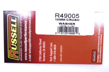 Russell 49005, R49005 3/8"/10mm Crush Washers Qty 8 NOS