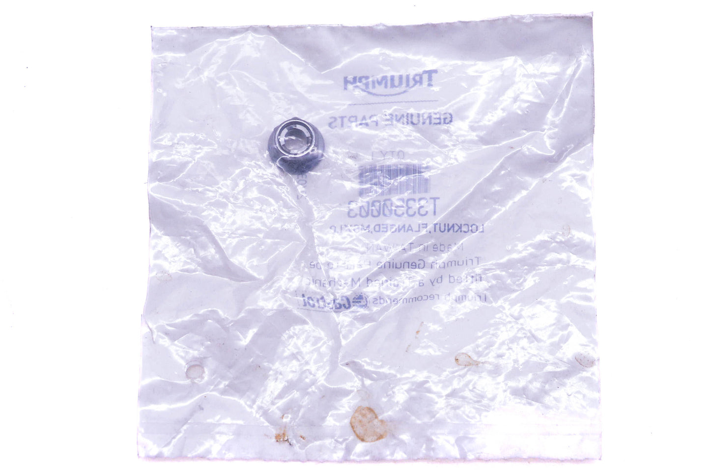 New OEM Triumph T3350003 Flanged Locknut NOS