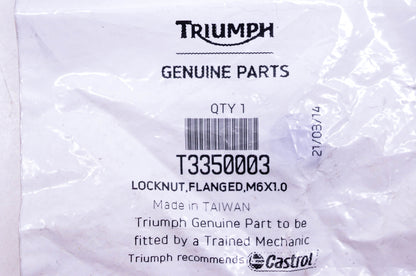New OEM Triumph T3350003 Flanged Locknut NOS
