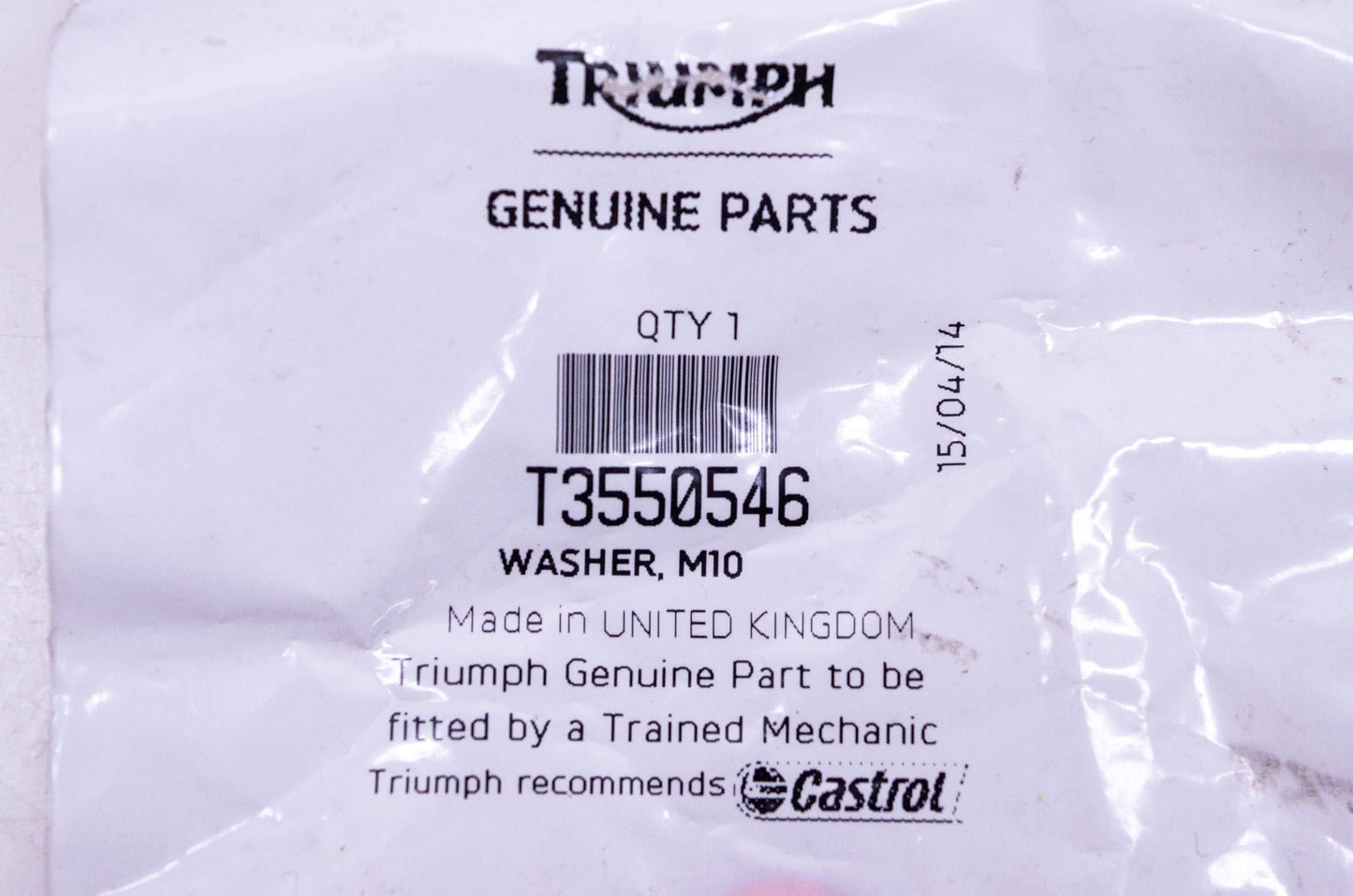 New OEM Triumph T3550546 Washer M10 NOS