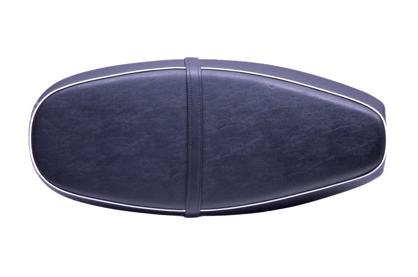 New OEM Triumph 2301932, 2301935 Black Bench Seat With White Trim NOS