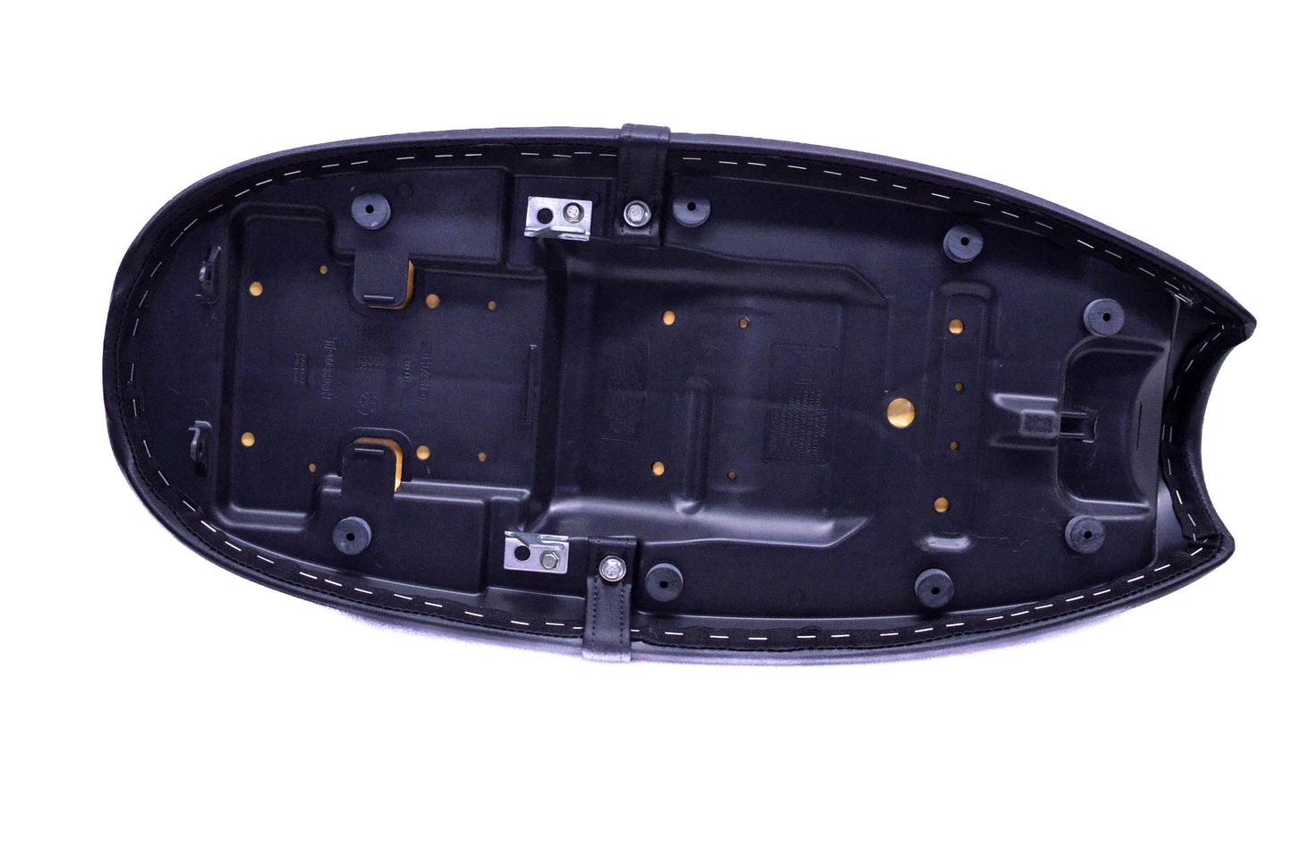New OEM Triumph 2301932, 2301935 Black Bench Seat With White Trim NOS