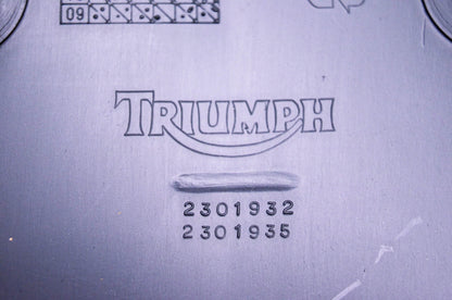 New OEM Triumph 2301932, 2301935 Black Bench Seat With White Trim NOS