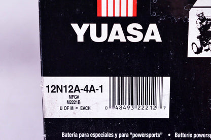 Yuasa 12N12A-4A-1, M2221B, 49-1763 Battery Kit NOS