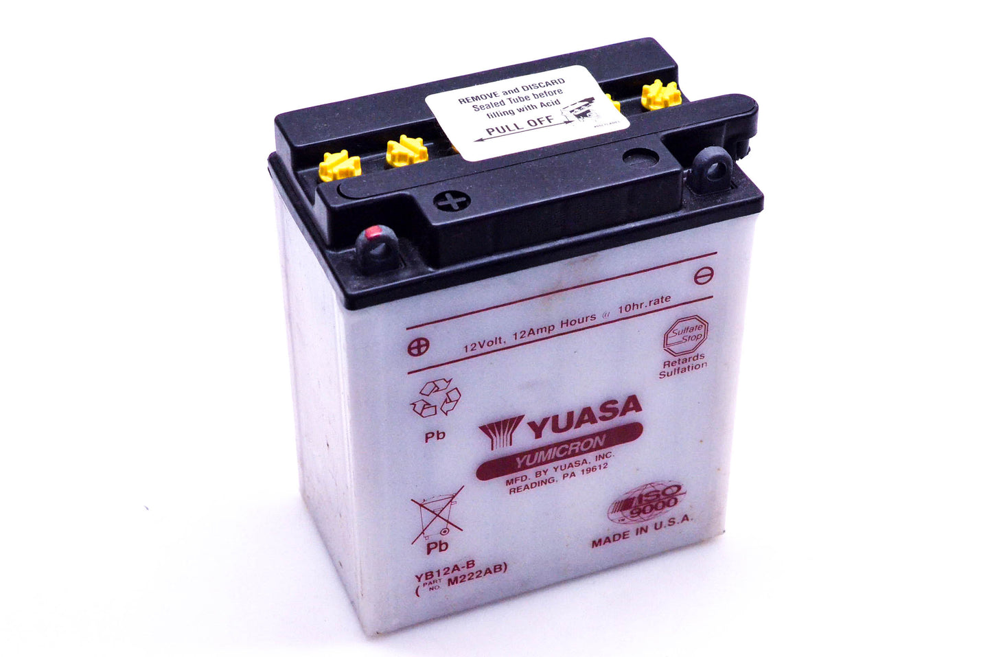 Yuasa YB12A-B, M222AB 12V 12Ah Battery NOS