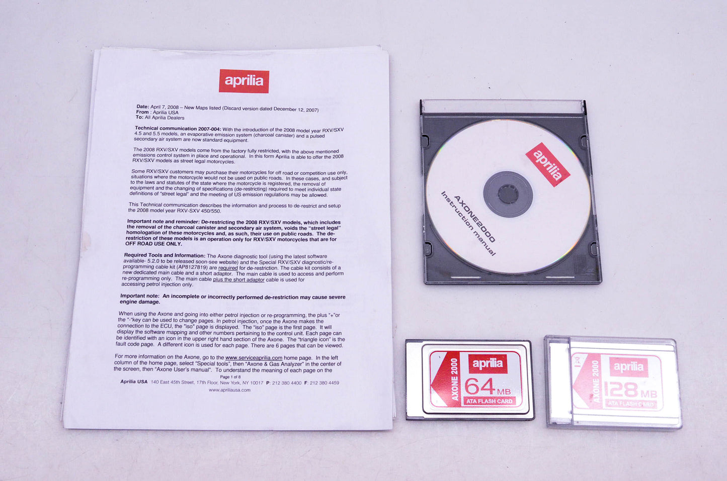 Aprilla AXONE2000 Moto Guzzi 7.0.1 Diagnostic Tool Kit