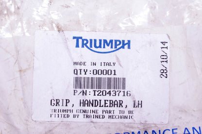 New OEM Triumph T2043716 Lefthand Handlebar Grip NOS