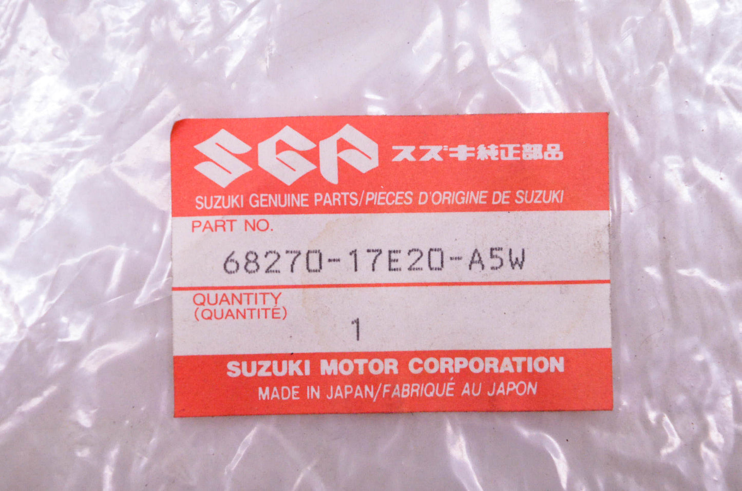 New OEM Suzuki 68270-17E20-A5W Front Decal Kit NOS