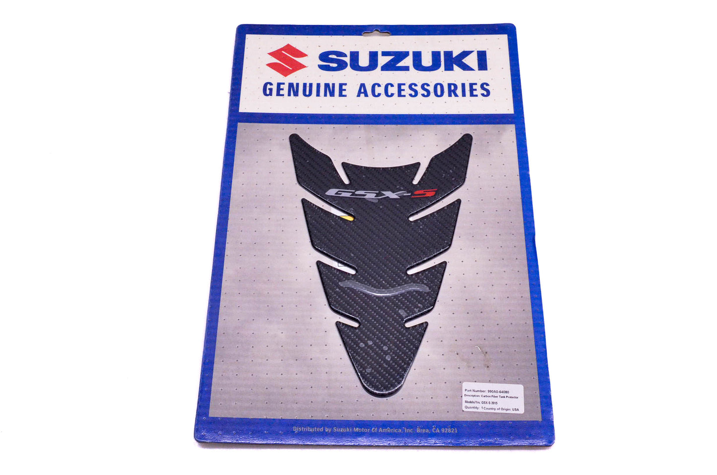 New OEM Suzuki 990A0-64080 GSX-S2015 Carbon Fiber Tank Protector NOS