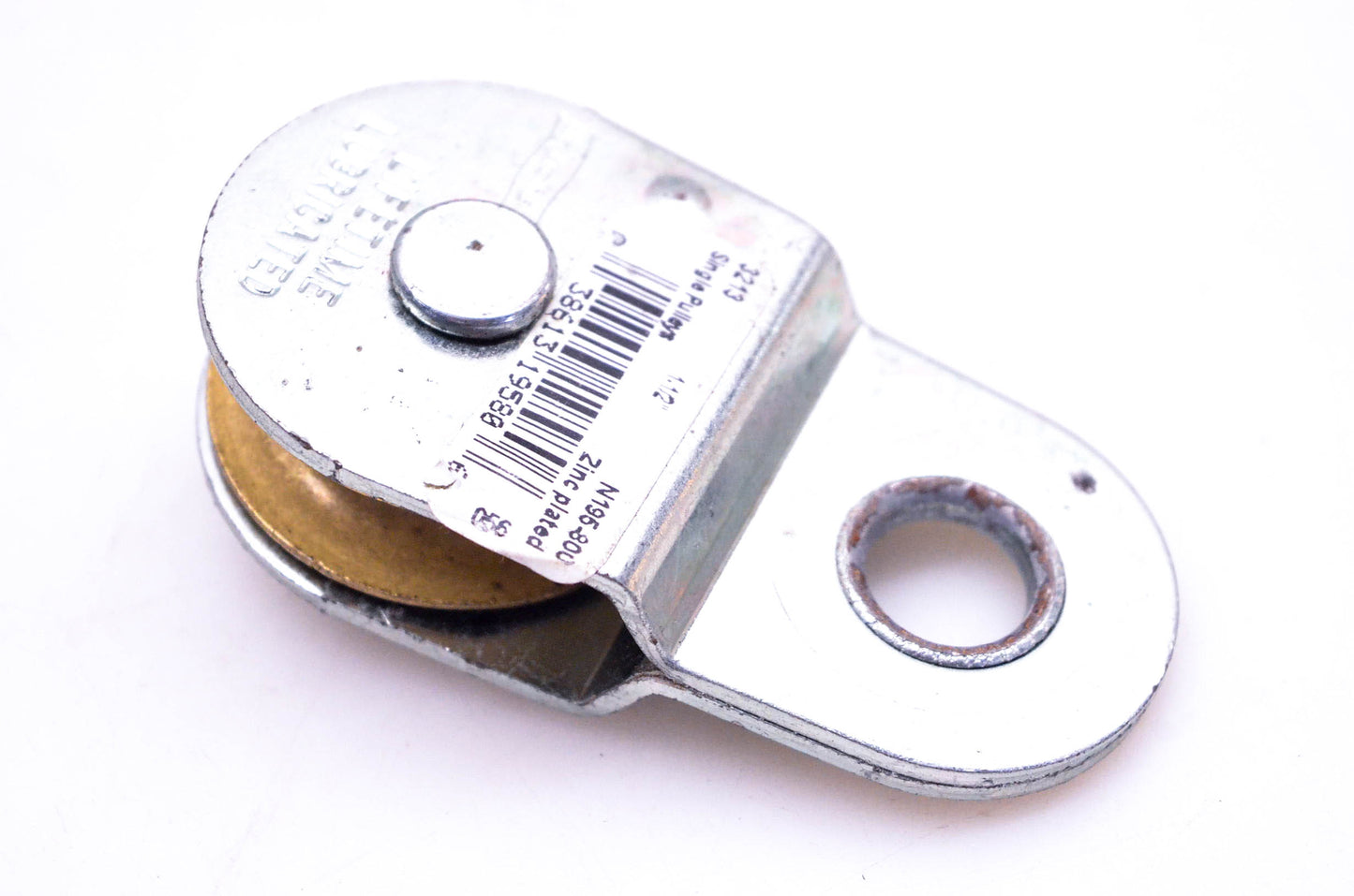 National Hardware 3213, N195-800 420lb Zinc Plated 1-1/2" Single Pulley NOS