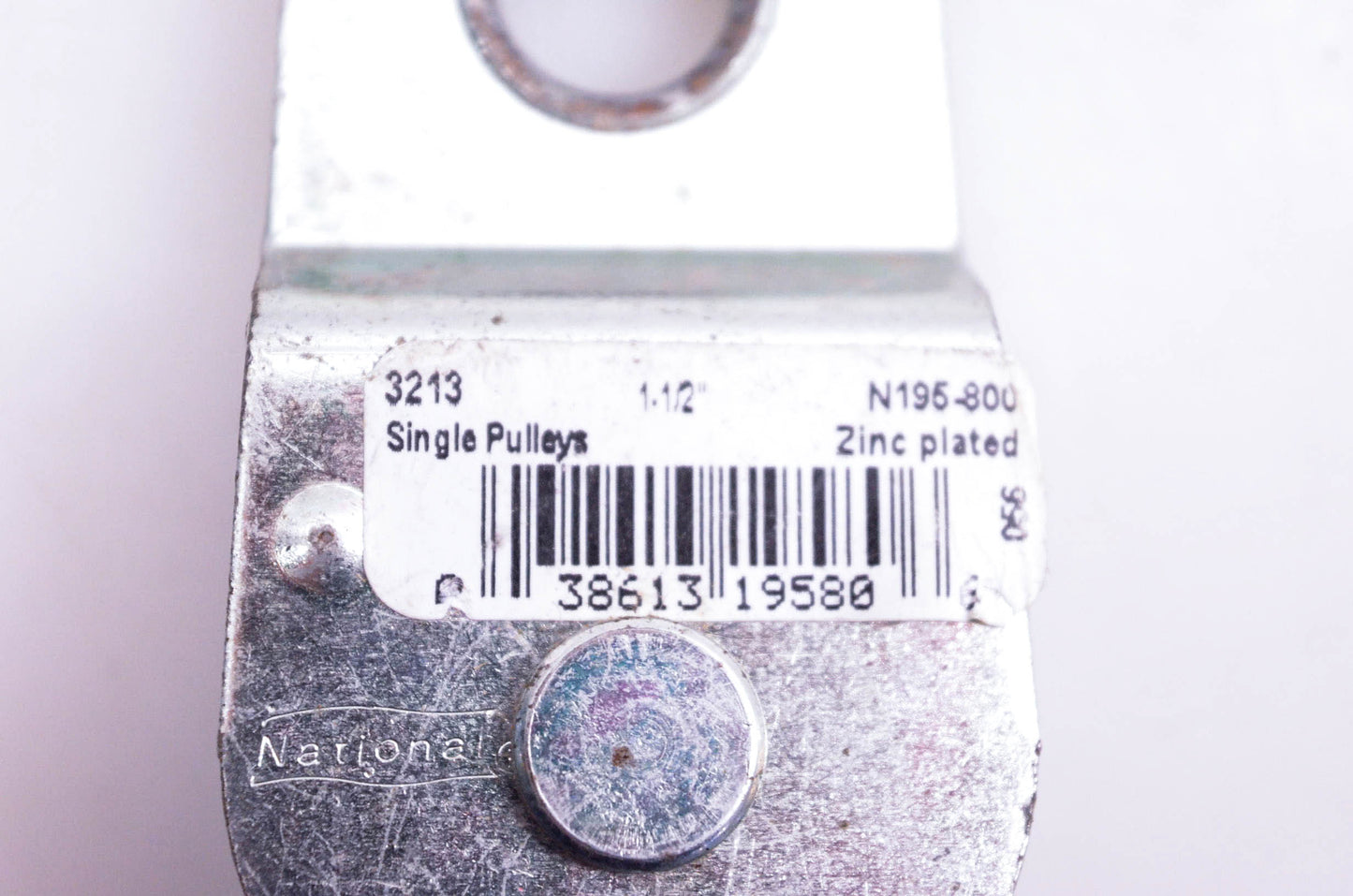 National Hardware 3213, N195-800 420lb Zinc Plated 1-1/2" Single Pulley NOS