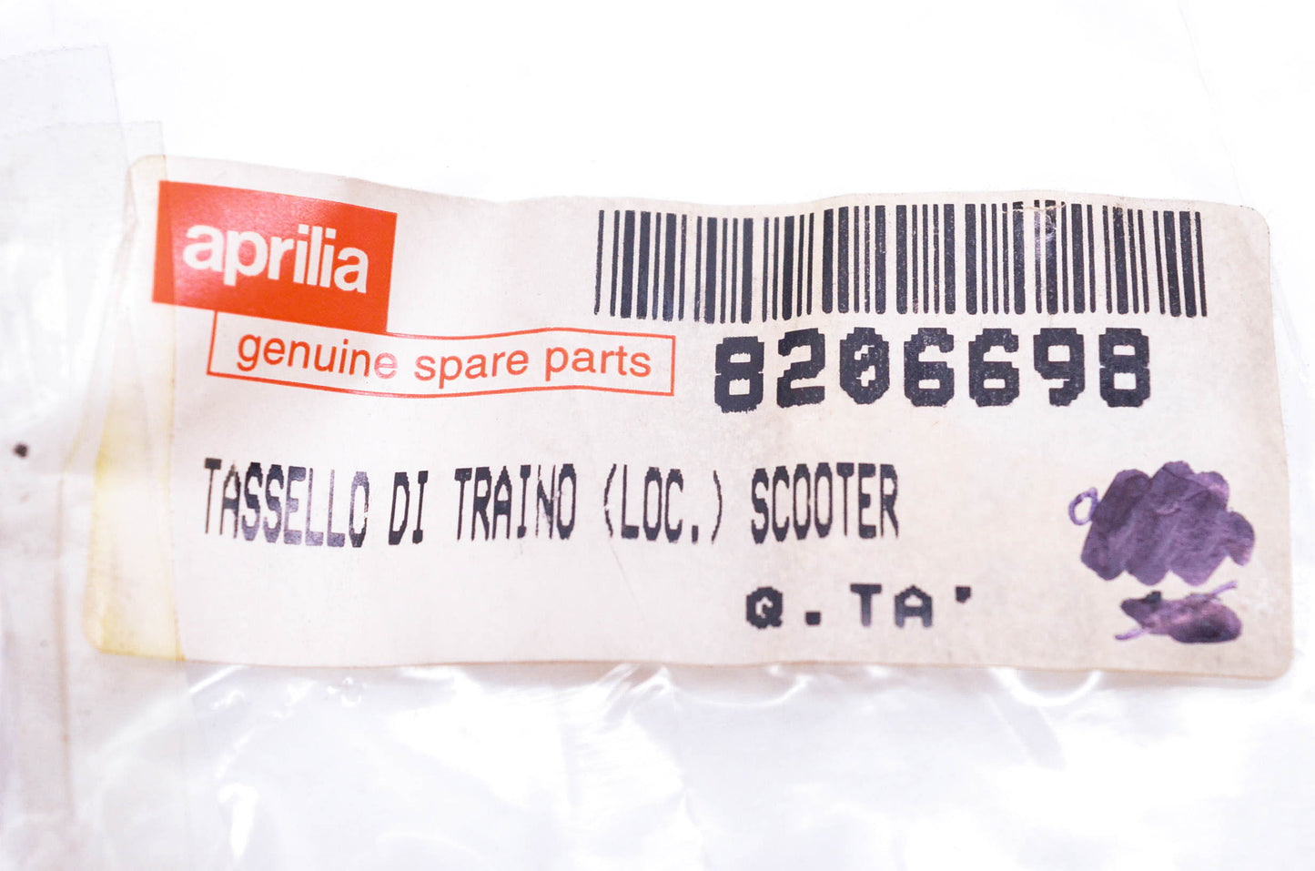 Aprilia 8206698 Sliders Qty 8 NOS