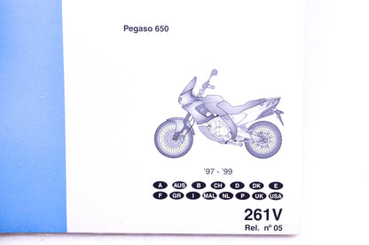 Aprilia 88261V0 Pegaso 650 1997-99 261V Parts Catalogue NOS
