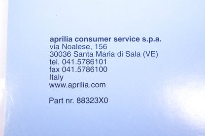 Aprilia 88323X0 RS50 1999 323X Spare Parts Catalogue w/ Binder