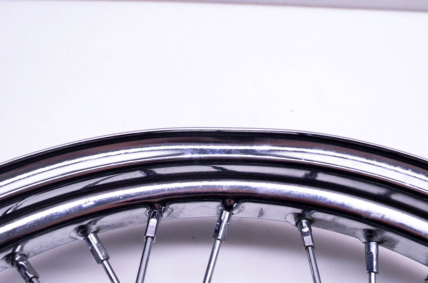 New OEM Triumph T2001143 Front Chrome Spoked Wheel Assembly NOS