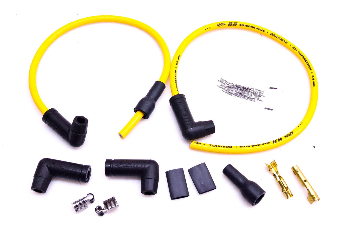 Accel 173083, DS242651 Yellow Universal Sparkplug Wire Kit NOS