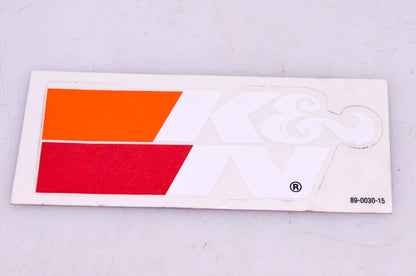 K&N 89-0030-15 Decal 1.5"x4" NOS