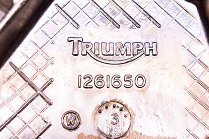 New OEM Triumph A9730035, 1261650 Chrome Sprocket Cover NOS