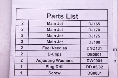 Cobra 92-1270 Jet Kit NOS