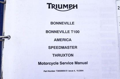 OEM Triumph T3859909-01 Triumph Motorcycle Service Manual