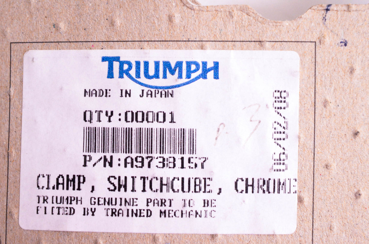 New OEM Triumph A9738157 Chrome Switchcube Clamp NOS