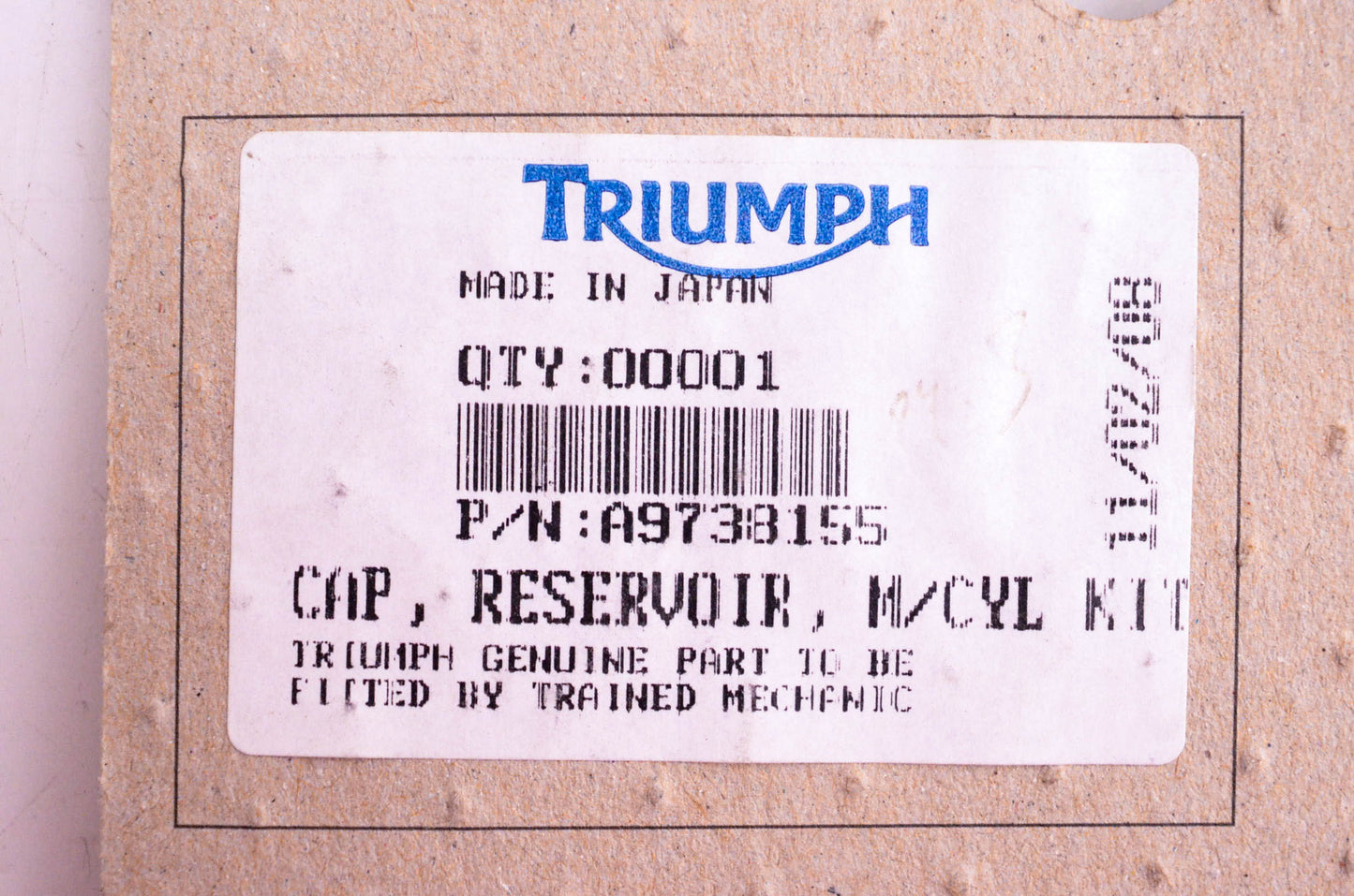 New OEM Triumph A9738155 Master Cylinder Reservoir Cap Kit NOS